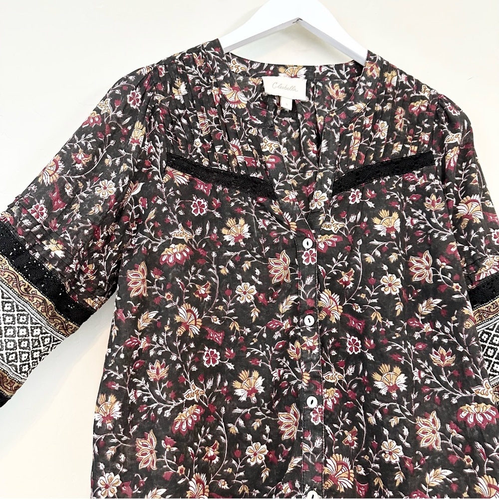 Cleobella Christy Blouse, Lolita Block Print - Picture 2 of 10
